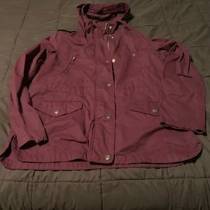 Women’s size large burgundy army style jacket